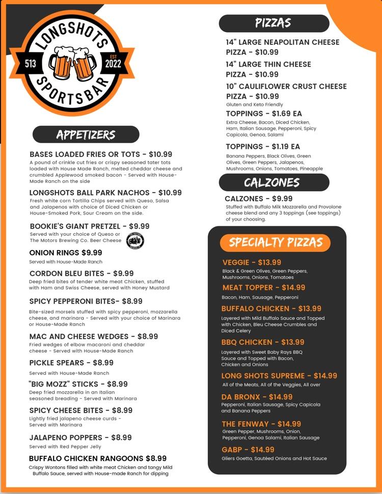 Longshots Sports Bar & Grill Bases Loaded Fries Or Tots
